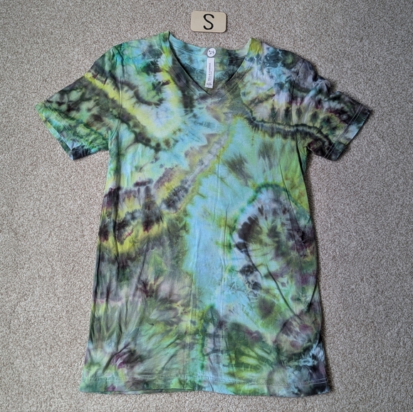 Bella Canvas Tops - New Tiedye Unisex V Neck Short Sleeve Shirt